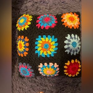 Hippie 70s throw pillow